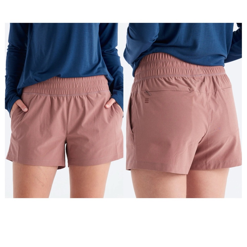 Free Fly Apparel Women's Athletic Shorts in Pale Pink